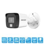 Camera Hikvision DS-2CE16D0T-EXLF 2MP, thân trụ kim loại, hồng ngoại 20m, đèn LED trắng, hình ảnh rõ nét ngày đêm, chống ngược sáng DWDR, lắp đặt dễ dàng ngoài trời