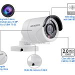 Camera An Ninh Hikvision 2.0MP, Smart IR 24 LED, Bù Sáng Tự Động, Chống Rung, Quan Sát Ngoài Trời, Độ Nét 1080P, Góc Rộng, Hình Ảnh Ổn Định, Bền Bỉ