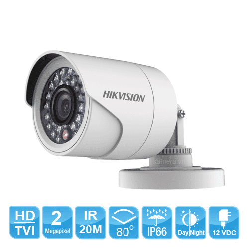 Camera An Ninh Hikvision 2.0MP, Smart IR 24 LED, Bù Sáng Tự Động, Chống Rung, Quan Sát Ngoài Trời, Độ Nét 1080P, Góc Rộng, Hình Ảnh Ổn Định, Bền Bỉ