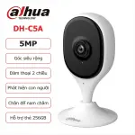 Dahua DH-C5A Camera Wifi 5MP, công nghệ H.265 tiết kiệm lưu trữ, Auto Tracking AI, đàm thoại hai chiều, góc nhìn 90°, hồng ngoại 10m, WiFi 6 ổn định, hỗ trợ thẻ nhớ 256GB