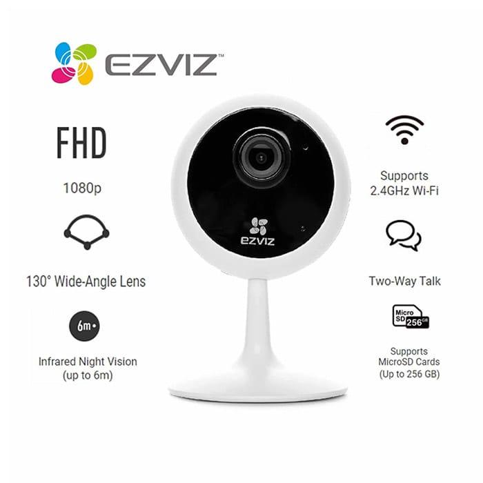 Camera Quan Sát WiFi EZVIZ C1C 1080P, Góc Nhìn 130°, Hồng Ngoại 12M, Chuẩn Nén H.264, Lắp Đặt Nhanh.