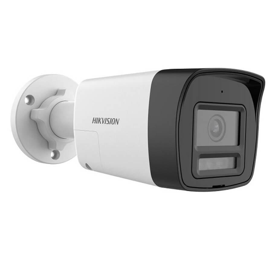 Hikvision DS-2CE16D0T-LPTS 1080P, Camera Trụ IP67, Đèn Trắng + Hồng Ngoại, Nghe Nói Qua Coax, Giám Sát Cửa Hàng