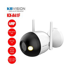 Kbvision KX-A41F Camera WiFi 4.0MP Full Color, Cảm Biến CMOS 1/3”, H.265+, Ghi Hình Mượt 30fps, Có Mic Thu Âm, Chống Ngược Sáng, Phát Hiện Chuyển Động Siêu Nhạy
