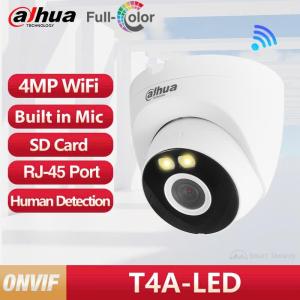 Dahua DH-T4A-LED Camera Wifi 4.0MP, đèn trắng + hồng ngoại 30m, kết nối WiFi & ONVIF, âm thanh 2 chiều, báo động chủ động, dành cho giám sát ban đêm chuyên nghiệp, chống nước IP67