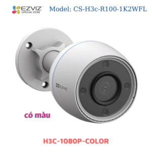 Ezviz CS H3C Color 2MP Camera Wifi chính hãng, công nghệ chip Panasonic, quan sát có màu 24/7, hồng ngoại thông minh 20m, đèn cảnh báo, IP67, chống ngược sáng, chống nhiễu