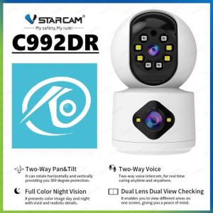 VStarcam C992DR 2 Mắt 5MP, Camera Wifi Trong Nhà, Xoay 360°, Cảnh Báo Thông Minh, Night Vision Toàn Màu, Gọi Hai Chiều Qua App