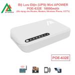 DỰ PHÒNG PIN THÔNG MINH, KHÔNG BỎ MẤT KẾT NỐI – APOWER POE-632E UPS DC 10 000 mAh, ngõ ra USB/DC/PoE, tự động chuyển nguồn, cung cấp năng lượng liên tục cho camera